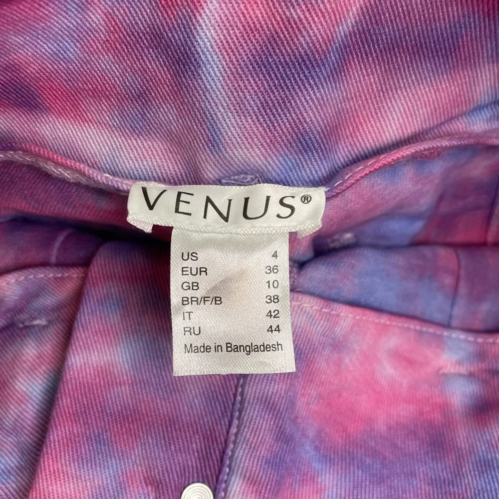 VENUS - NWT -  Denim Tie Dye Shorts US Size 4  & EUR size 36 - Picture 4 of 16